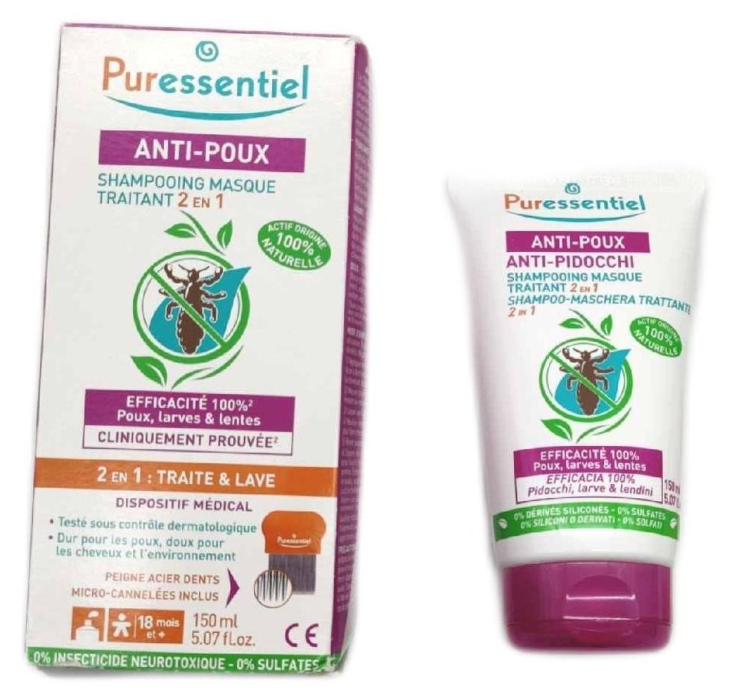 Puressentiel Shampoo Pflegemittel Anti Läuse Bekämpfung Haare Kopfhaut Pflege