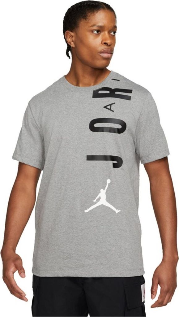 Nike M J Jdn Air Stretch Ss Crew Carbon Heather/Black/White L