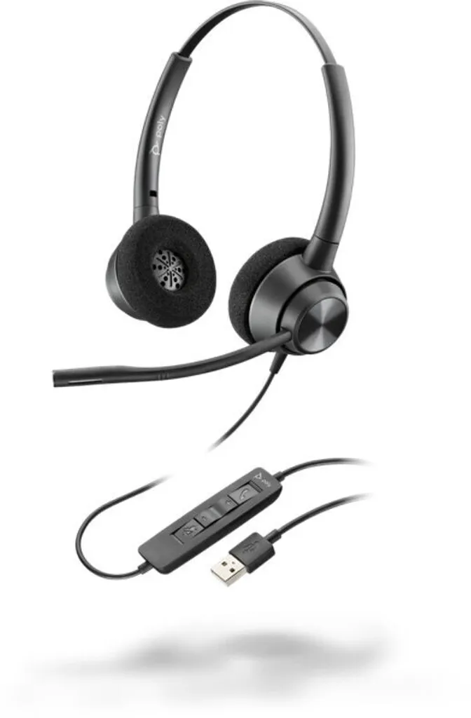 Micro-casque Poly EncorePro 320 USB-A avec micro antibruit pour PC Mac
