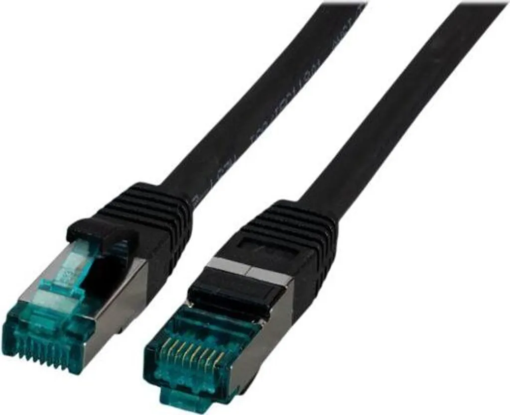 Cavo Ethernet Corto 15cm EFB Cat.6A S/FTP Nero - Minimal Design