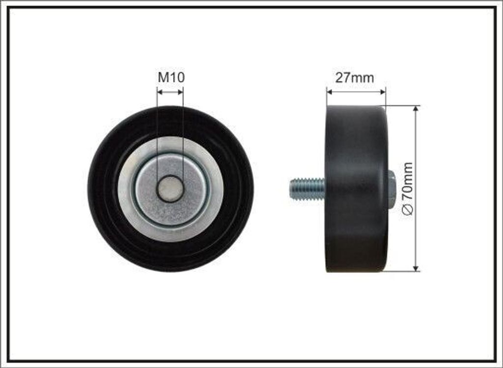 CAFFARO 500480 Umlenkrolle Keilrippenriemen 70mm für CHEVROLET Epica KL1