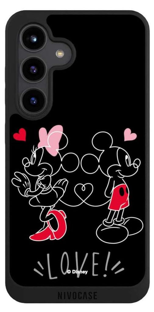 NIVOCASE Handyhülle für Samsung Galaxy S24 Hülle NIVOpure Case Schwarz Disney Liebe