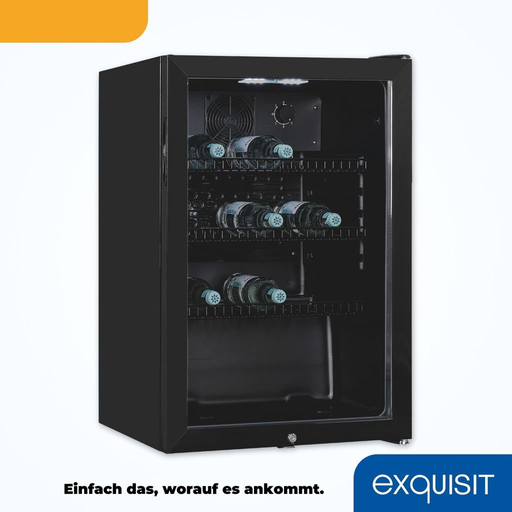 Exquisit Glastürkühlschrank GKS120-GT-160C schwarz | Produktbild 6