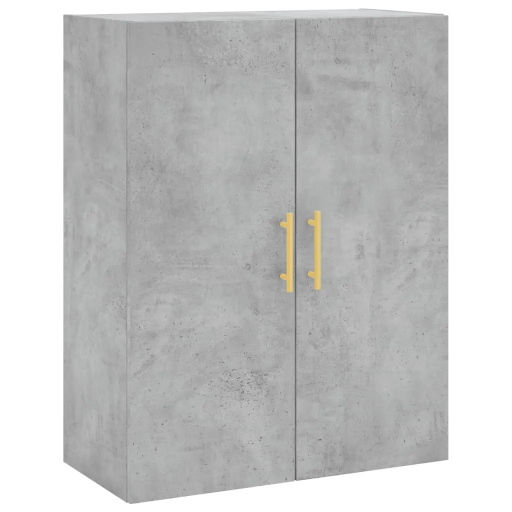 Armadio a muro grigio cemento 69,5x34x90 cm