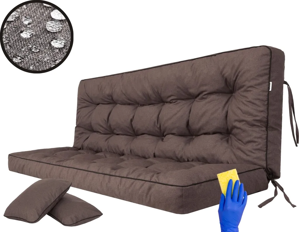Cuscino Pola 120 cm Hobbygarden Marrone - Comfort Moderno per Giardino