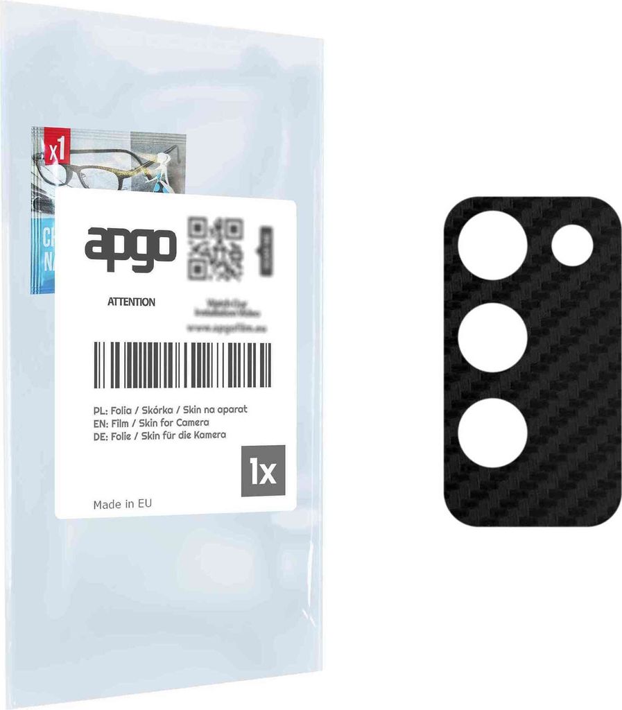 apgo Objektivschutz-Folie, Kameraschutz kompatibel mit Honor 30 Youth Edition, Carbon-Imitation, Rückseite Schutzfolie für Kamera-Insel, Hinten F...