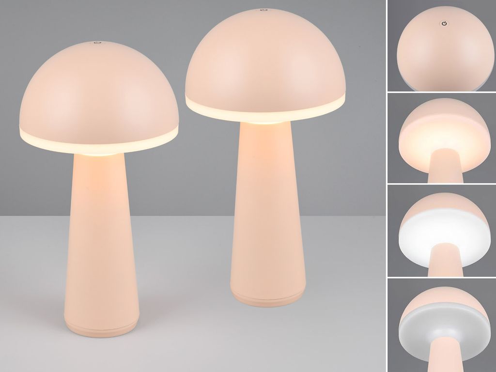 2er Set Akku Outdoor LED Tischlampen ohne Kabel, dimmbare Tischleuchte kabellos