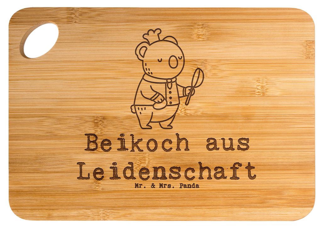 Mr. & Mrs. Panda schneidbrett Beikoch Leidenschaft - Transparent - Geschenk, Restaurant, holzschneidebrett, Spruch, Gastronomie, Frühstücksbrett,...