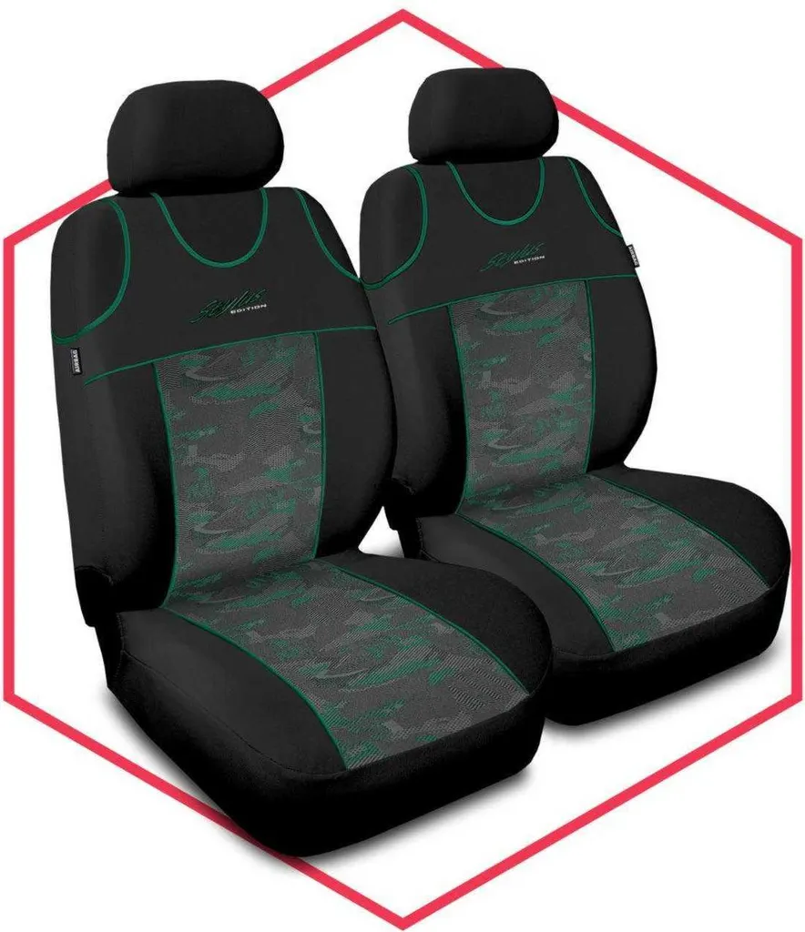 Set Coprisedili Universali Volvo V90 Verde Stilo - Look Sportivo Luxury - 8