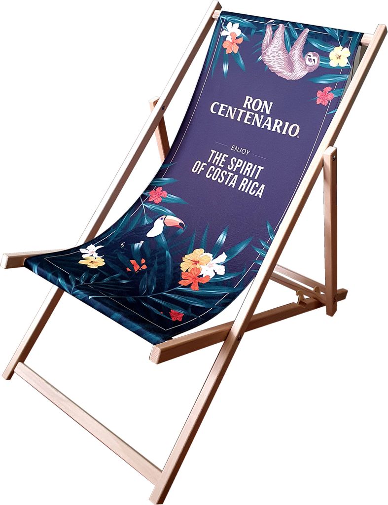 Ron Centenario Liegestuhl aus Buchenholz - dreifach verstellbar / Enjoy the Spirit of Costa Rica