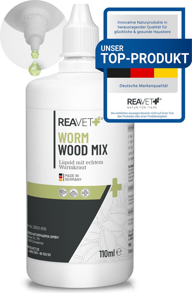 ReaVET Wurm-Kraut Pulver 50g – Natürliche Unterstützung Bei Wurmbefall Für Pferde, Mit Saponinen & Bitterstoffen