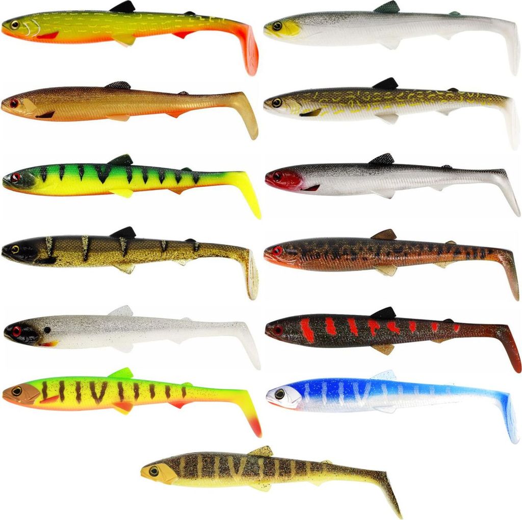 Westin BullTeez Shadtail 24cm 107g Tiger Perch 1 Stück Gummifisch