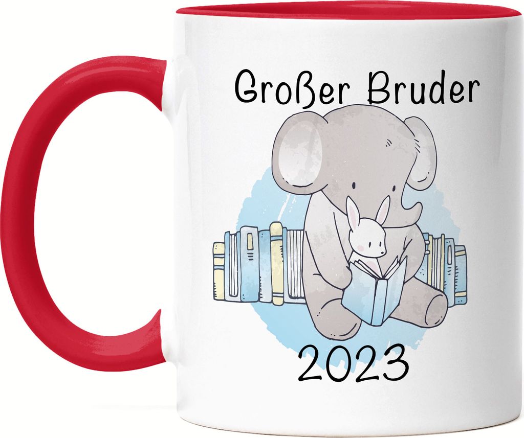 Großes Bruder 2023 Beutel Süßes Motiv Elefant Hase Schwangerschaft Geschenk Baby-News