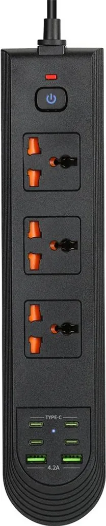 INF Multiprise avec Charge Rapide Type-C et Câble de 2m Noir