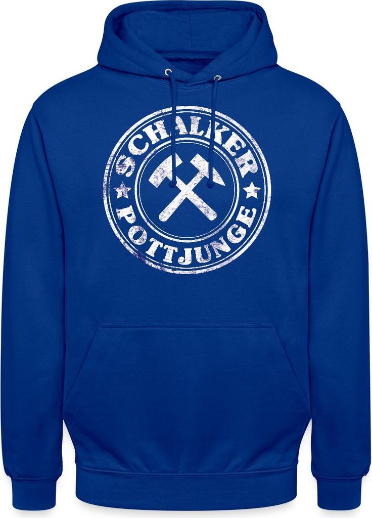 Spreadshirt Schalker Pottjunge | Ruhrpott Geschenke | Pottliebe Uni Hoodie, L, Royalblau