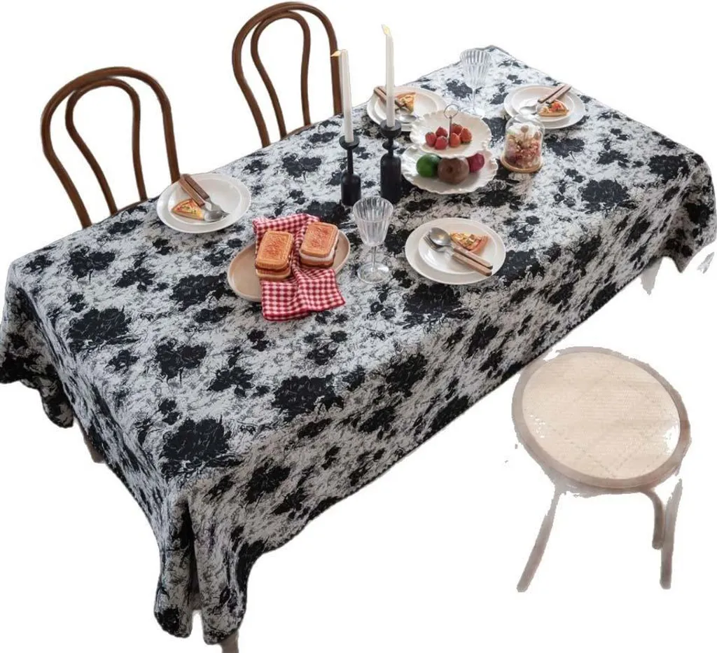 Acquista Tovaglia INF Graffiti Nero M | Misto Cotone Stile Francese