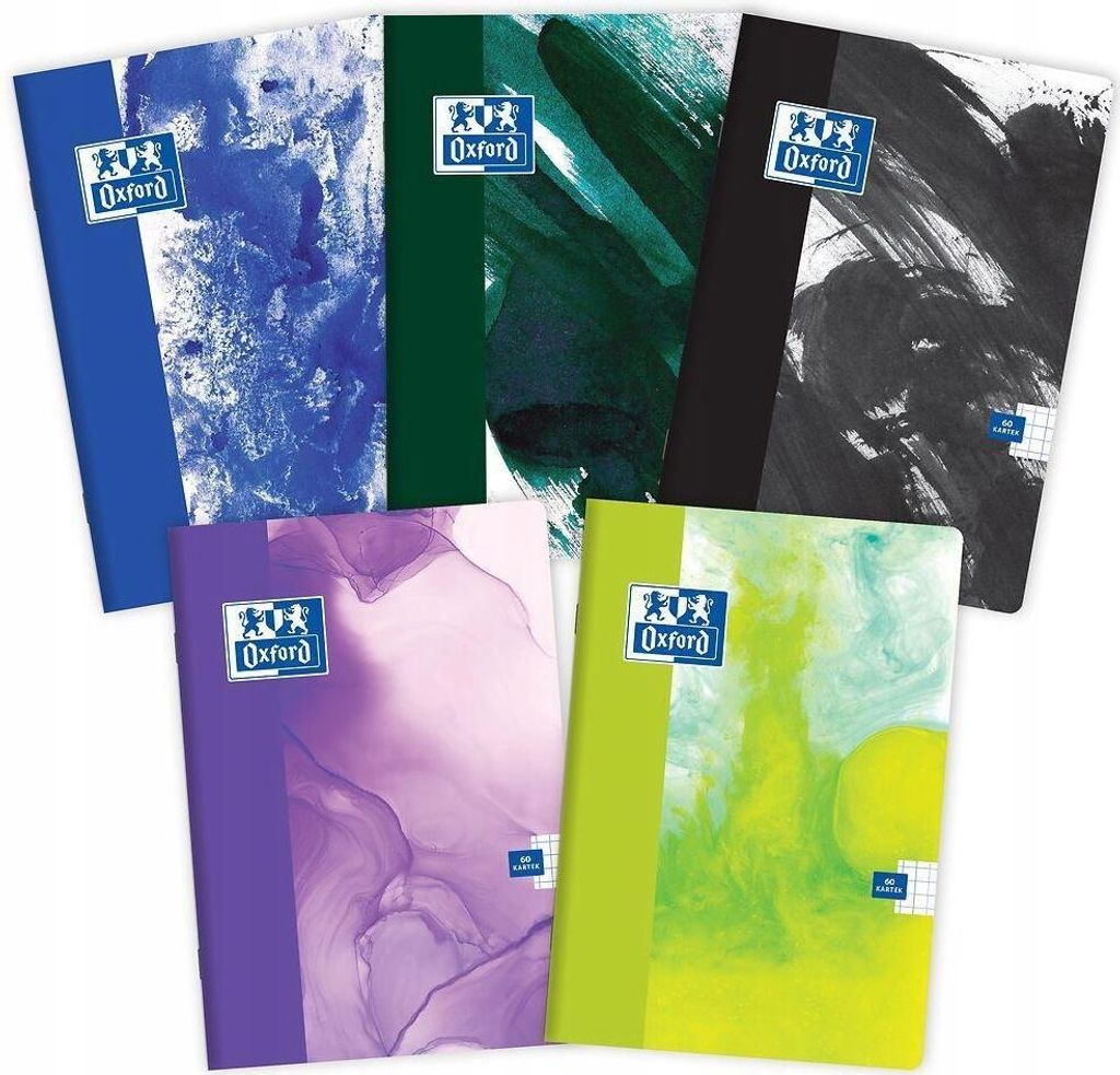 Oxford Zeszyt Paint A5 z marginesem kratka, 5 mm, margines