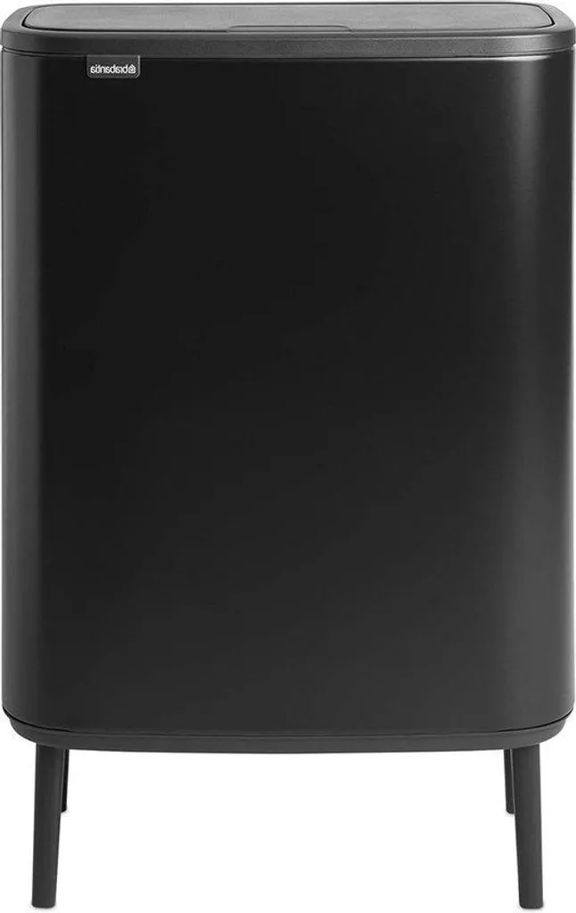 Bac de recyclage 60L finition noir mat avec seau interne hermétique