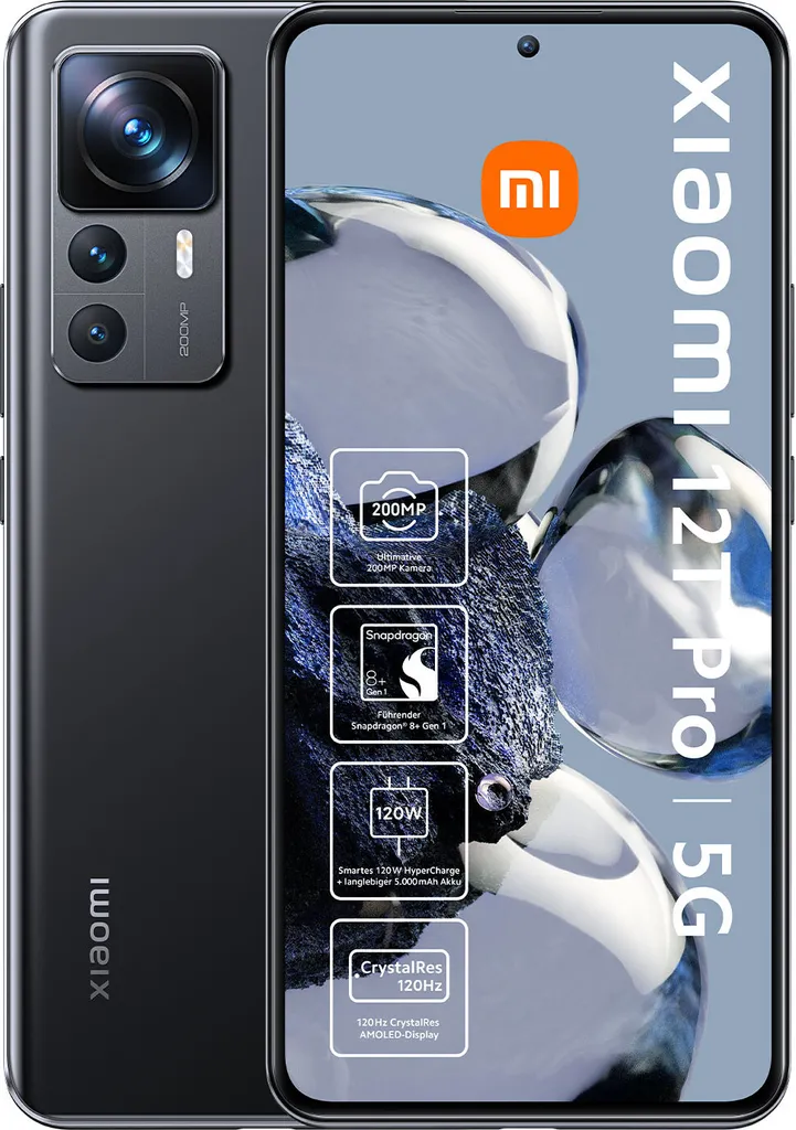 Xiaomi 12T Pro 5G 8GB 256GB Noir : Smartphone Puissant avec