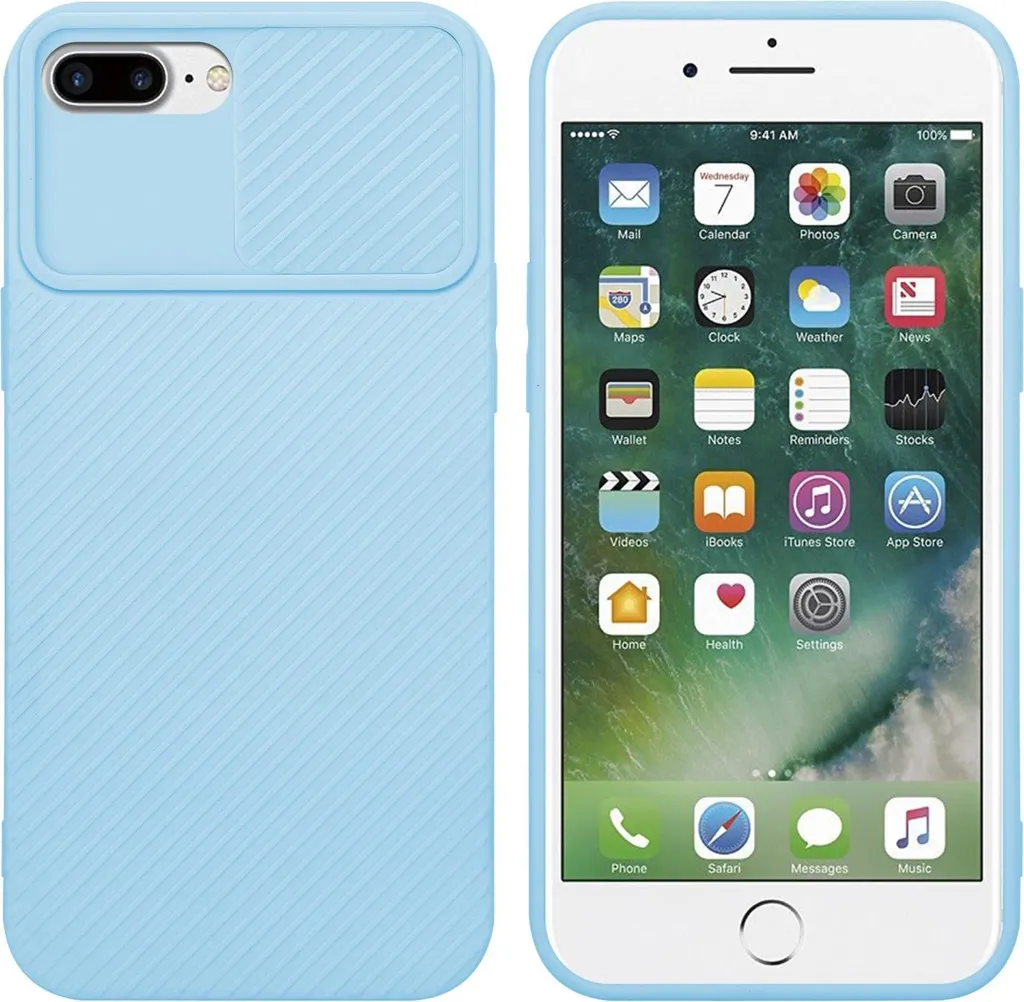 Custodia Cadorabo iPhone 7 Plus/8 Plus Blu | Cover TPU Antiscivolo