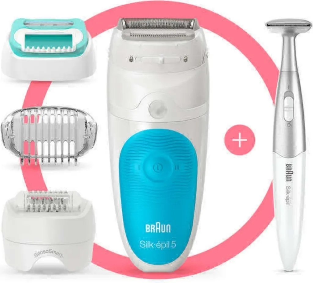 Braun Silk-épil 5 5-810 Épilateur Wet & Dry et Rasoir Venus Précision