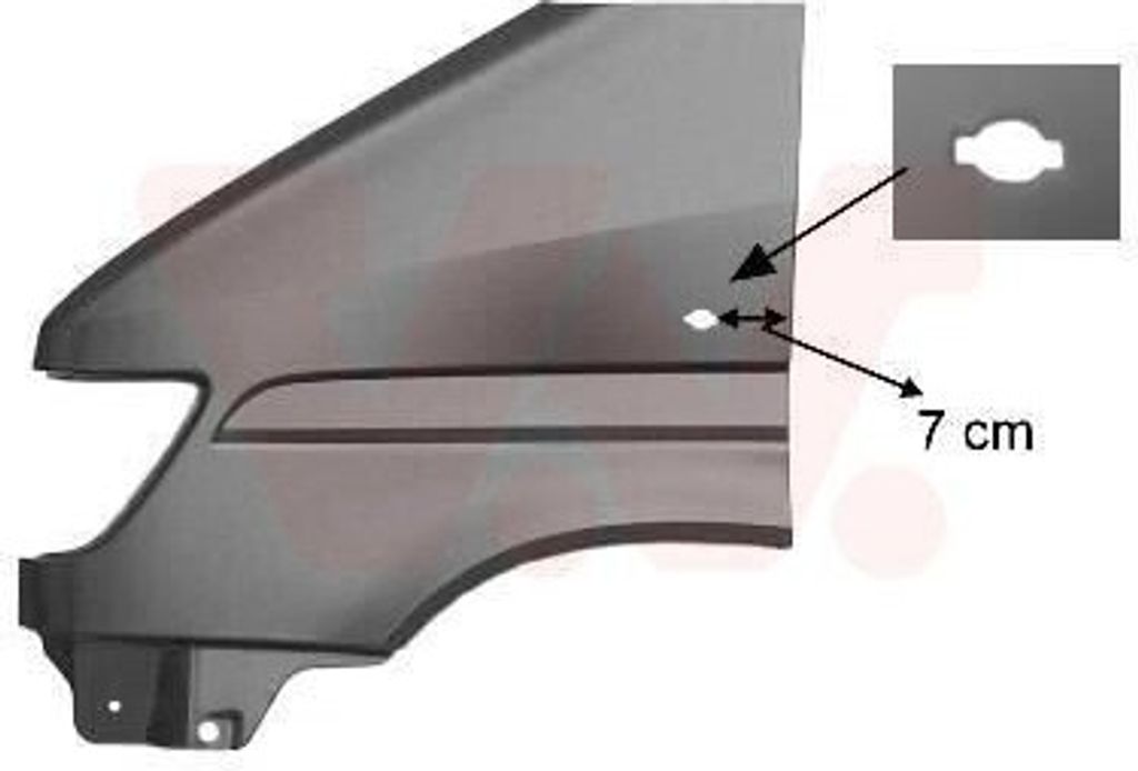 VAN WEZEL 3075658 - OE 9016373101 Kotflügel, vorne rechts für Sprinter (W901, W902), Sprinter (W903)
