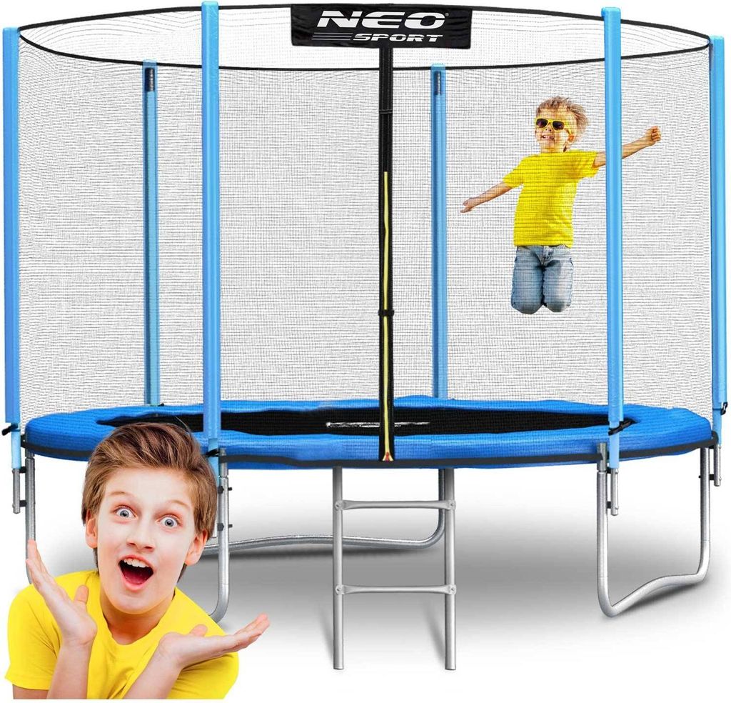 Gartentrampolin 10 Fuß/312 cm mit äußerem Sicherheitsnetz und Leiter von Neo-Sport