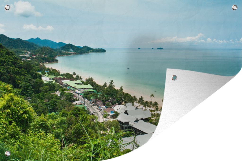 MuchoWow 90x60 cm Outdoor-Poster Gartendeko Sichtschutz Garten Poster für den Garten Die ausgedehnte Ostküste von Ko Chang