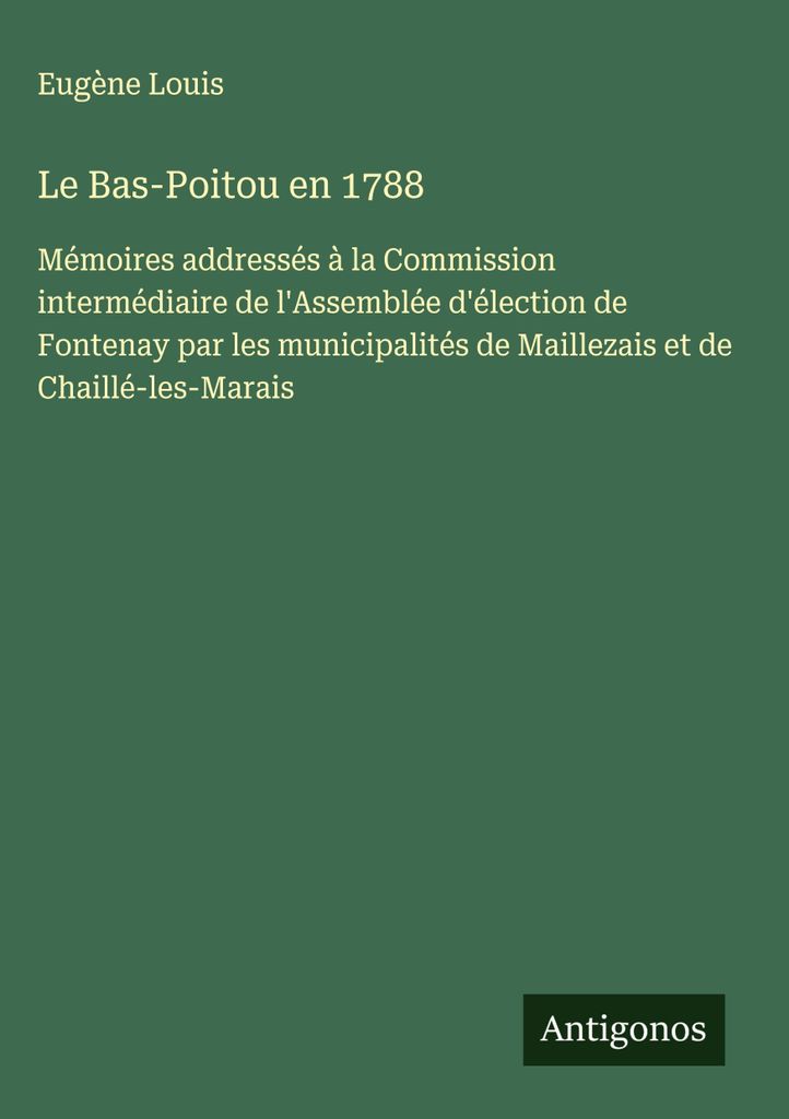 Das Bas-Poitou im Jahr 1788