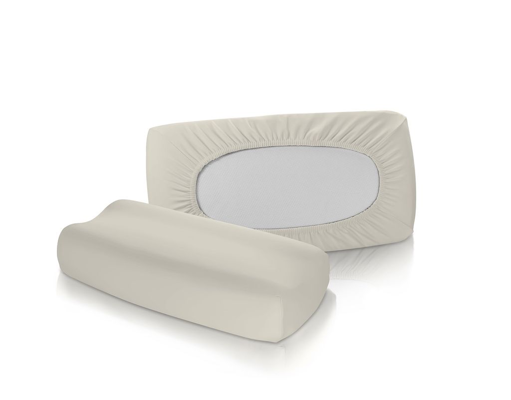 Fleuresse Vital-Comfort Jersey-Bezug für Nackenstützkissen porzellan