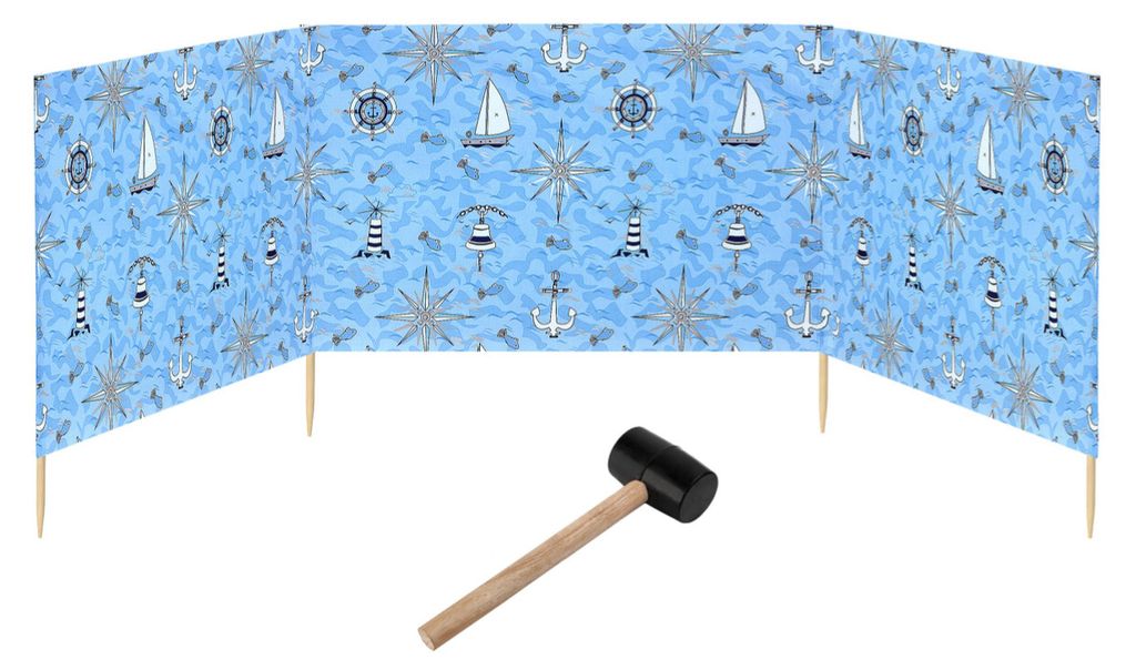 Brise-vent et brise-vue Garronda pour plage, 4 m de long, Image du produit 