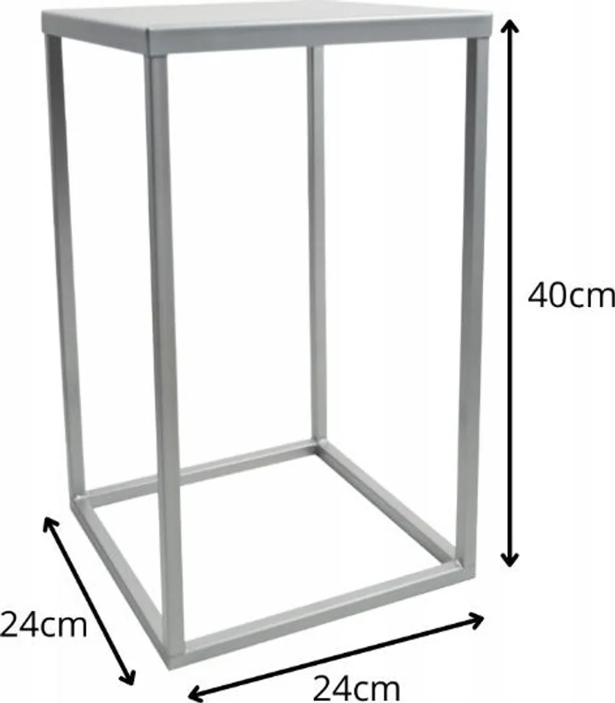 Sellette Porte-Plante Design Loft Argenté - Support de Pot de Fleurs Chic - 2