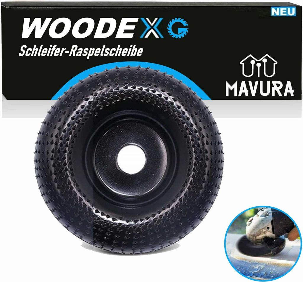 WOODEX Raspelscheibe Winkelschleifer Holz Schleifscheibe Holzschleifscheibe