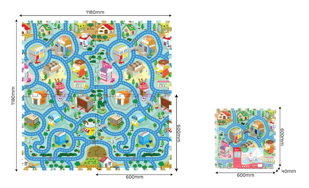 Dalle de Sécurité pour Aire de Jeux 60x60 cm - Bloc Souple Jardin WIKY