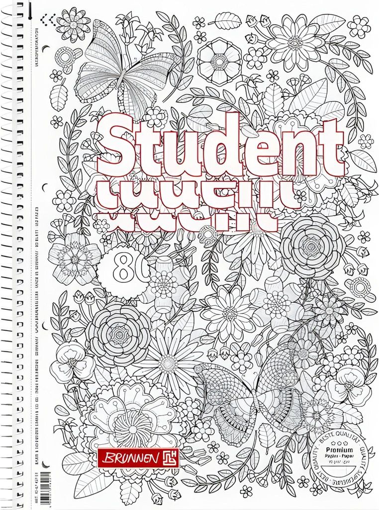 BRUNNEN Collegeblock A4 Lineatur 27 Garten ZENART 106742701 Produktbild 