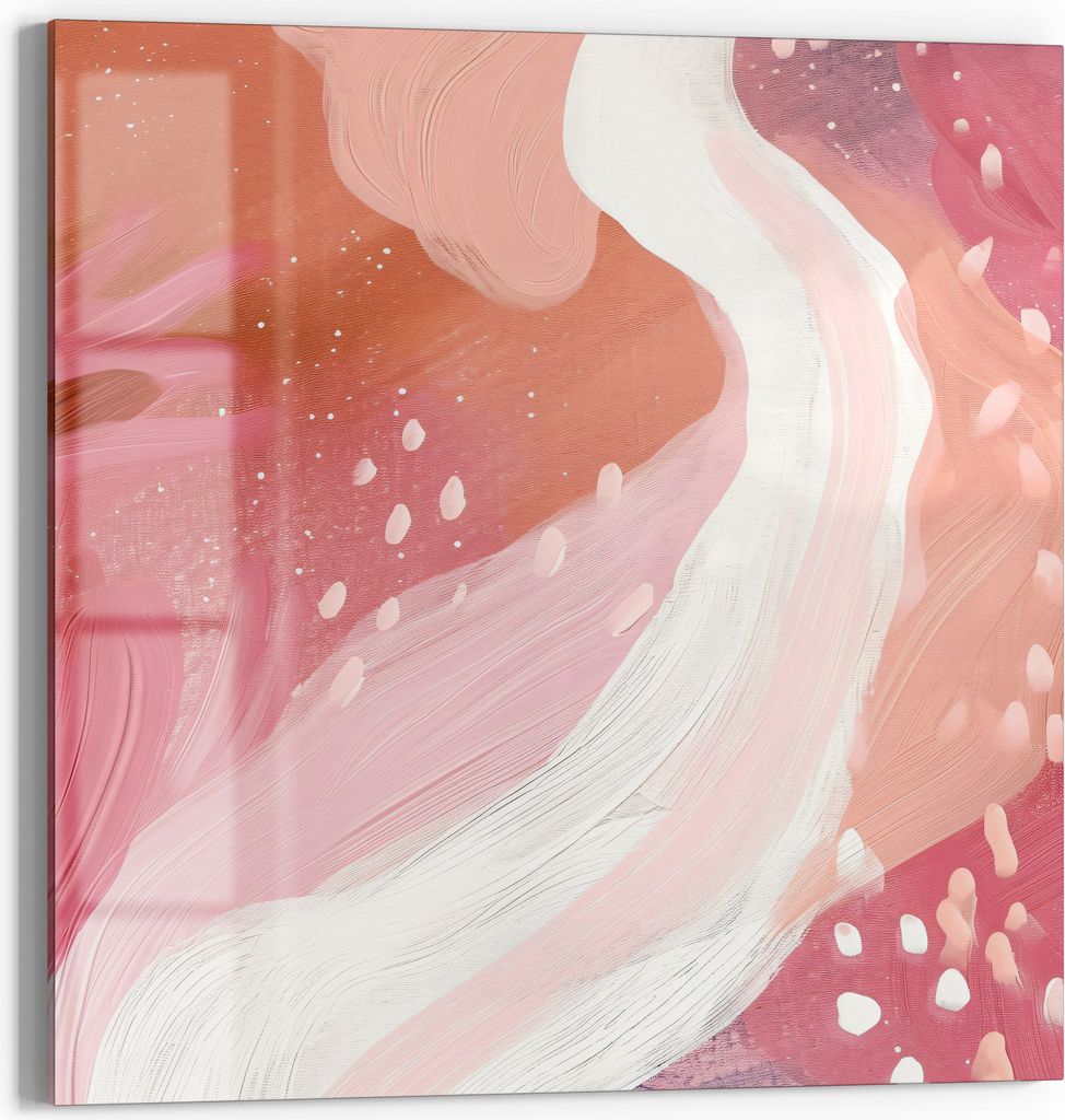 DEQORI Magnettafel Glas 50x50 cm 'Kosmischer Pastelltraum' beschreibbar Whiteboard Küche