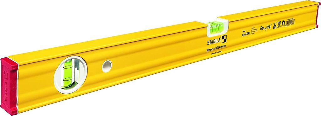 Wasserwaage 80 ASM 60cm Alu.gelb ± 0,5 mm/m STABILA