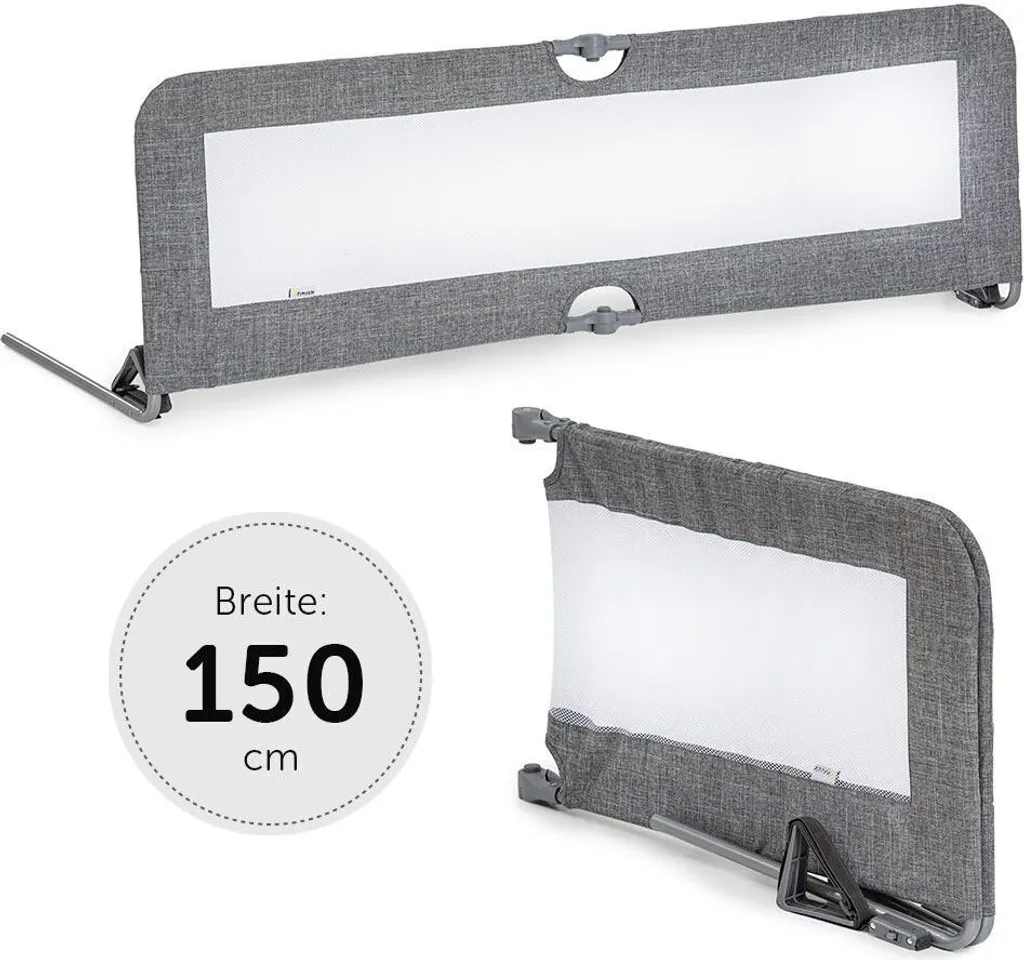 Protection de lit pliable 150 cm avec filet de sécurité respirant - 2