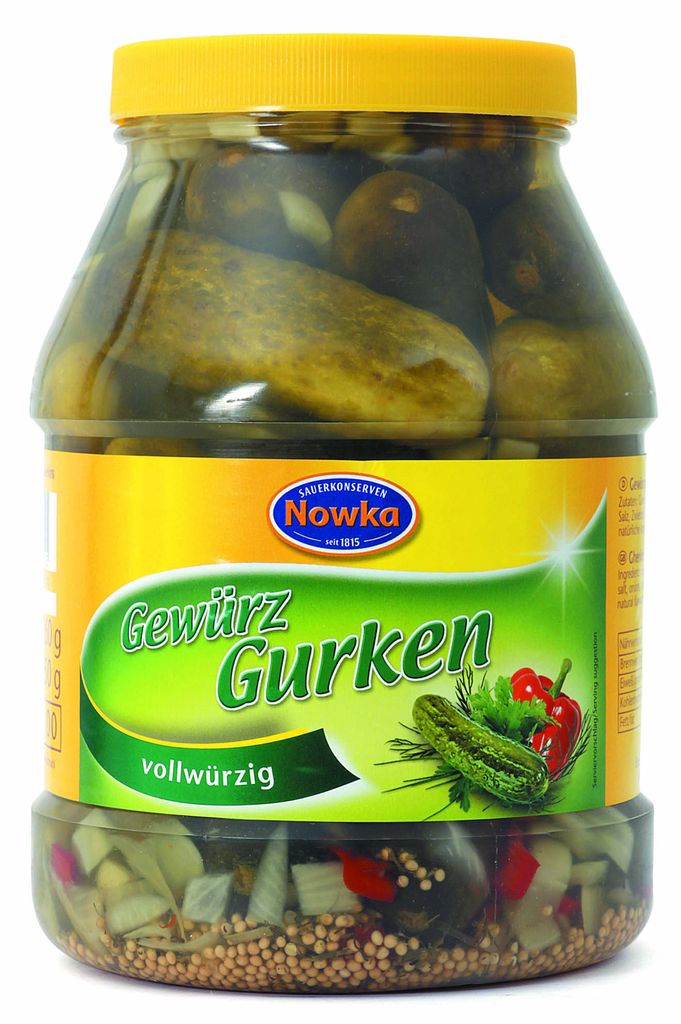 Nowka Gewürzgurken vollwürzig eingelegt im Glas 2260ml