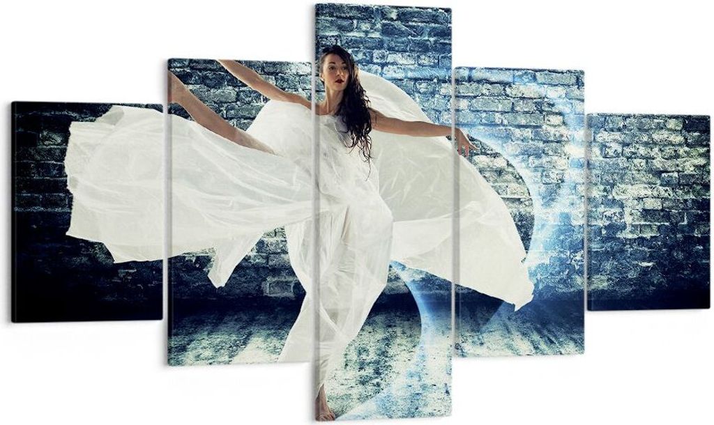 Bild auf Leinwand - Leinwandbild - Balet akrobatik frau sport - 125x70cm - Wand Bild - Wanddeko - Leinwanddruck - Bilder - Kunstdruck - Wanddekorat...
