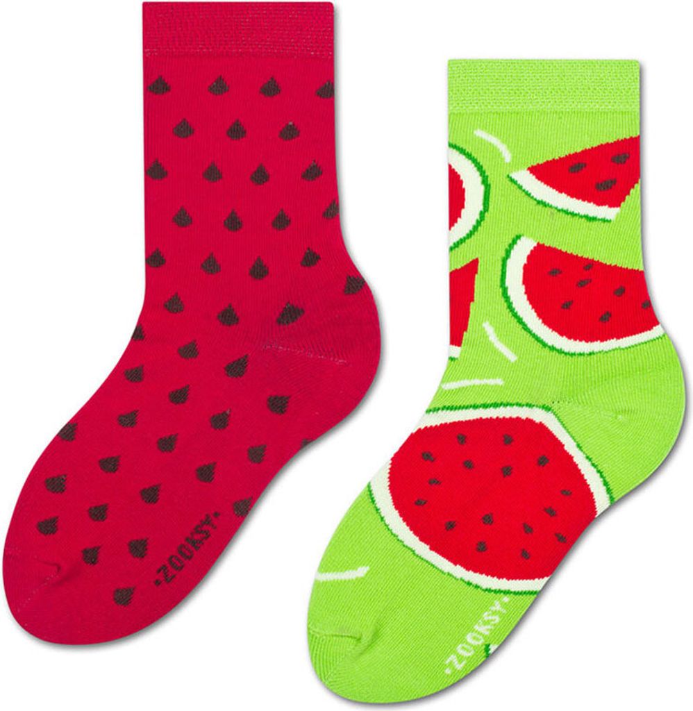 Kindersocken "Wassermelone", Größe 30-35, bunte Socken mit lustigem Muster
