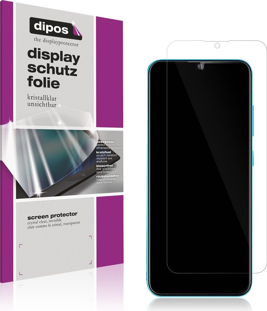 2x Schutzfolie für Walton Primo NF5 klar Displayschutzfolie Folie Display Schutz dipos