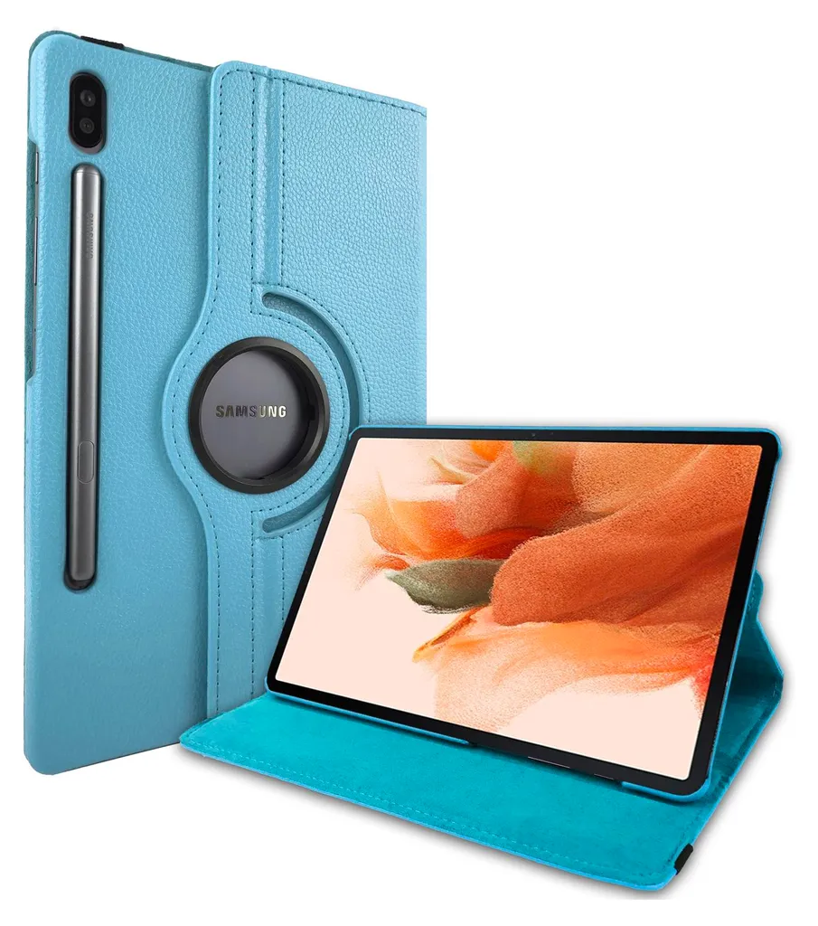 Custodia Bambini e Famiglia Samsung Tab S7 FE S7+ Azzurro con Supporto