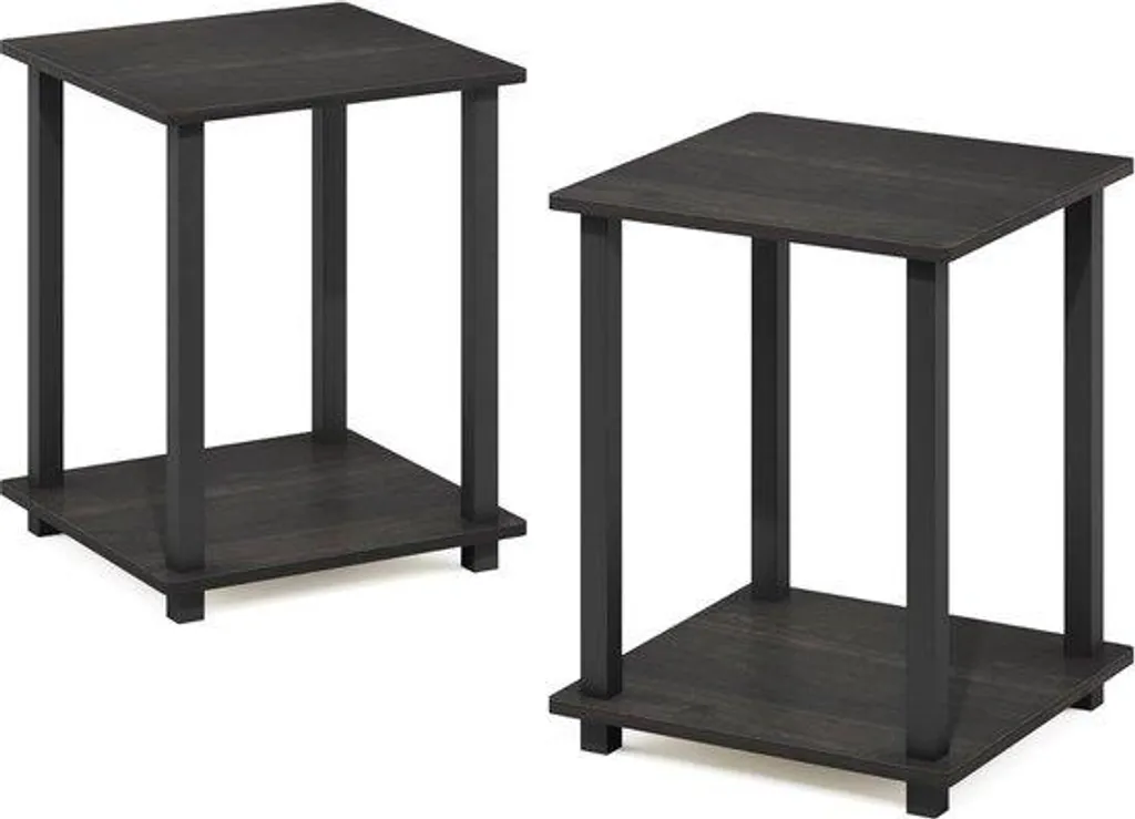 Tables de Chevet Design Noir Lot de 2 - Format Compact 39 cm Élégant