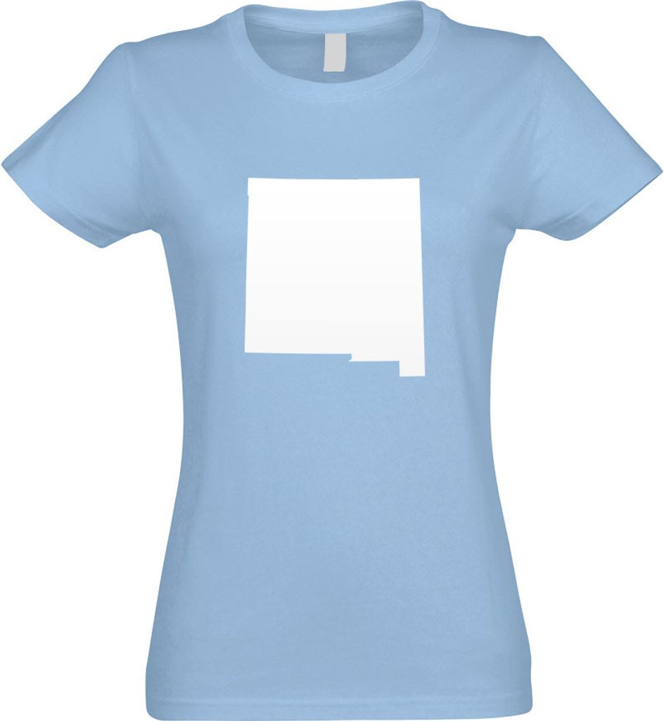 Kiwistar - T-Shirt tailliert - Damen - himmelblau - USA - Bundesstaat - New Mexico - mit Motiv Bedruckt - Funshirt Design - Sport - Freizeit - Dame...