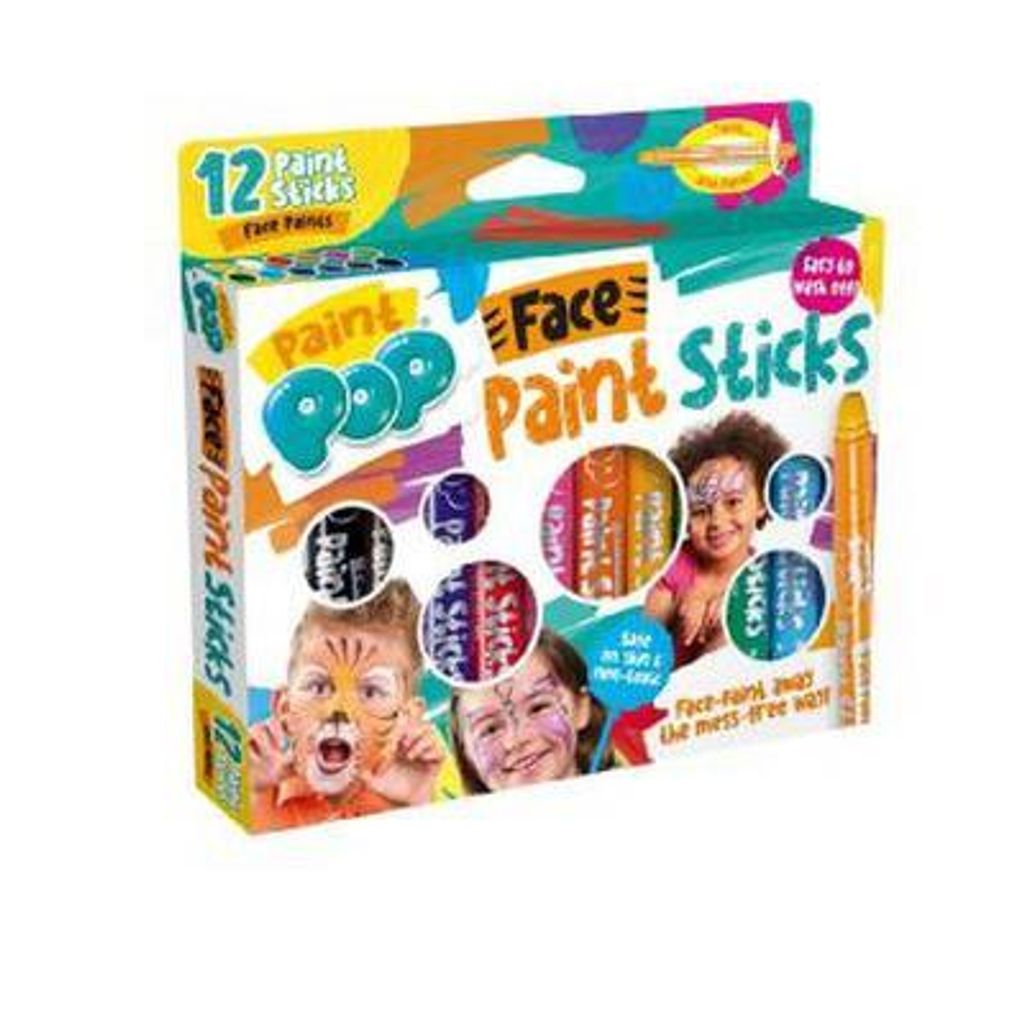 Invento Products & Services GmbH Paint Pop: Face Paint Sticks 12-Pack (Gesichtsmalfarben)