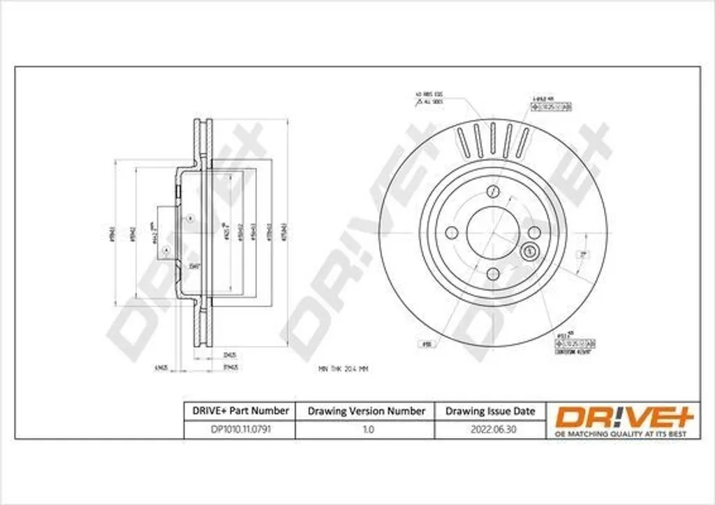 Jeu de disques de frein avant compatibles Mini R50/R53, OE 1502891