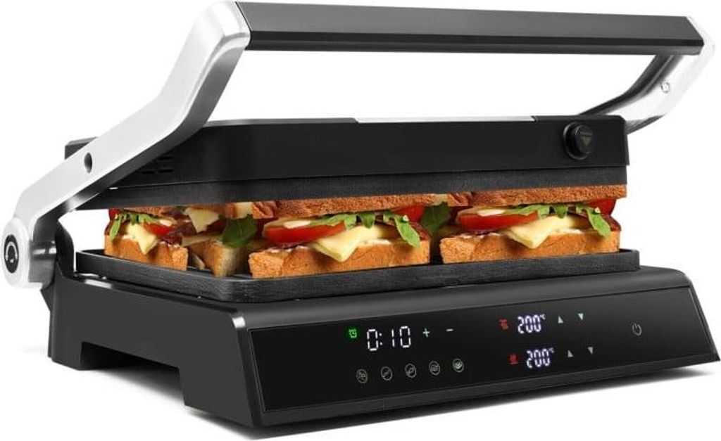 Grill presse-panini 3-en-1 1800W avec plaques antiadhésives Image du produit 