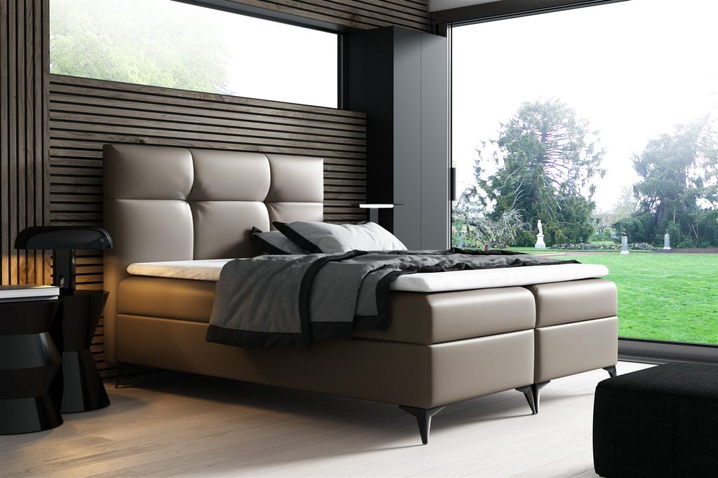 Boxspringbett Schlafzimmerbett FAITH 200x200cm inkl.Bettkasten