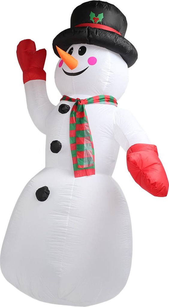 8FT große Weihnachten aufblasbare Schneemann Weihnachten aufblasbare Dekorationen im Freien Hof Hof Dekorationen EU Stecker 220V